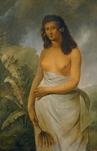 Den tahitiske prinsesse Poedua, datter af Oreo